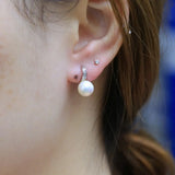 Freshwater Pearl Earrings Women 925 Sterling Silver Girl Birthday