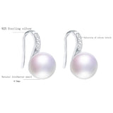 Freshwater Pearl Earrings Women 925 Sterling Silver Girl Birthday