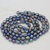 DIY 10-11mm Freshwater Pearl Necklace in White/Blue/Grey
