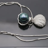 Shell Pendant Pearl Necklace Anniversary Jewelry for Women