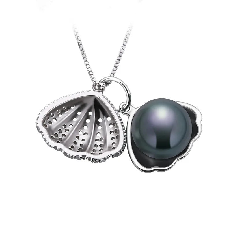 Shell Pendant Pearl Necklace Anniversary Jewelry for Women