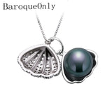 Shell Pendant Pearl Necklace Anniversary Jewelry for Women