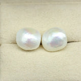Baroque Nucleate Earring Flameball Pearl 925 Sterling Silver