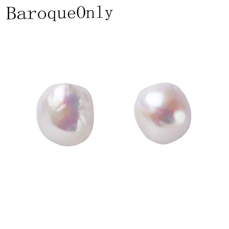 Baroque Nucleate Earring Flameball Pearl 925 Sterling Silver