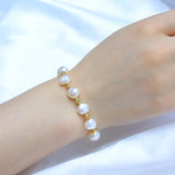 Zircon Heart Pendant Pearl Bracelets Natural Freshwater Pearls