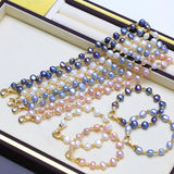Zircon Heart Pendant Pearl Bracelets Natural Freshwater Pearls