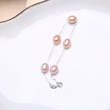 Babysbreath Freshwater Pearl Bracelet 925 Sterling Silver Extend Chain