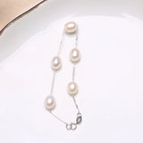 Babysbreath Freshwater Pearl Bracelet 925 Sterling Silver Extend Chain