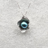 Shell Pearl Necklace Pendant 9.5-10mm 925 Sterling Silver Fashion Jewelry
