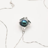 Shell Pearl Necklace Pendant 9.5-10mm 925 Sterling Silver Fashion Jewelry
