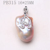 Flower Zircon Inset Freshwater Pearl Pendant for Women