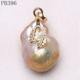 Flower Zircon Inset Freshwater Pearl Pendant for Women