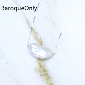 Baroque Pearl Pendant Necklace Real Freshwater Pearl Jewelry