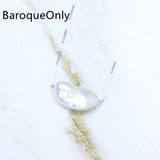 Baroque Pearl Pendant Necklace Real Freshwater Pearl Jewelry