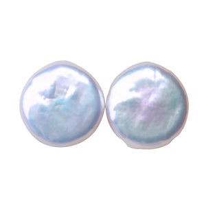 Natural Pearl Coin Shape Beads for DIY Earrings Jewelry Making