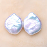 Natural Pearl Coin Shape Beads for DIY Earrings Jewelry Making