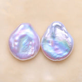 Natural Pearl Coin Shape Beads for DIY Earrings Jewelry Making