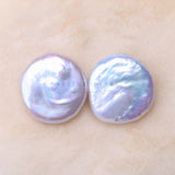 Natural Pearl Coin Shape Beads for DIY Earrings Jewelry Making