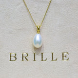 Water Drop Freshwater Pearl Necklace Pendant 925 Sterling Silver