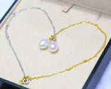 Water Drop Freshwater Pearl Necklace Pendant 925 Sterling Silver