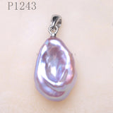 925 Sterling Silver Baroque Pearl Pendant Necklace Elegant Women's Jewelry