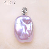 925 Sterling Silver Baroque Pearl Pendant Necklace Elegant Women's Jewelry