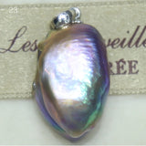 925 Sterling Silver Baroque Pearl Pendant Necklace Elegant Women's Jewelry