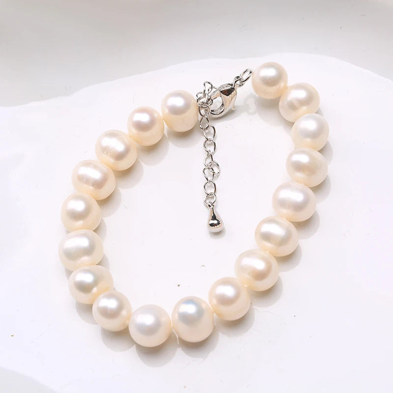 Baroque 100% Natural Freshwater Pearl Bracelet 9-10mm