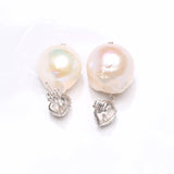 Baroqueonly Bohemia 925 Silver Earrings Natural Pearl Drop