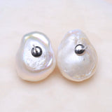 Baroqueonly 925 Sterling Silver Baroque Pearl Stud Earrings