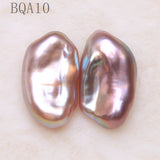 Baroque Freshwater Pair Beads Square Purple Metallic for DIY Earrings