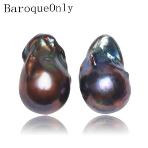 Baroque Pearl Earrings 925 Sterling Silver Personalized EQB