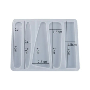 Resin Silicone Geometric Hair Clip Barrette Mold