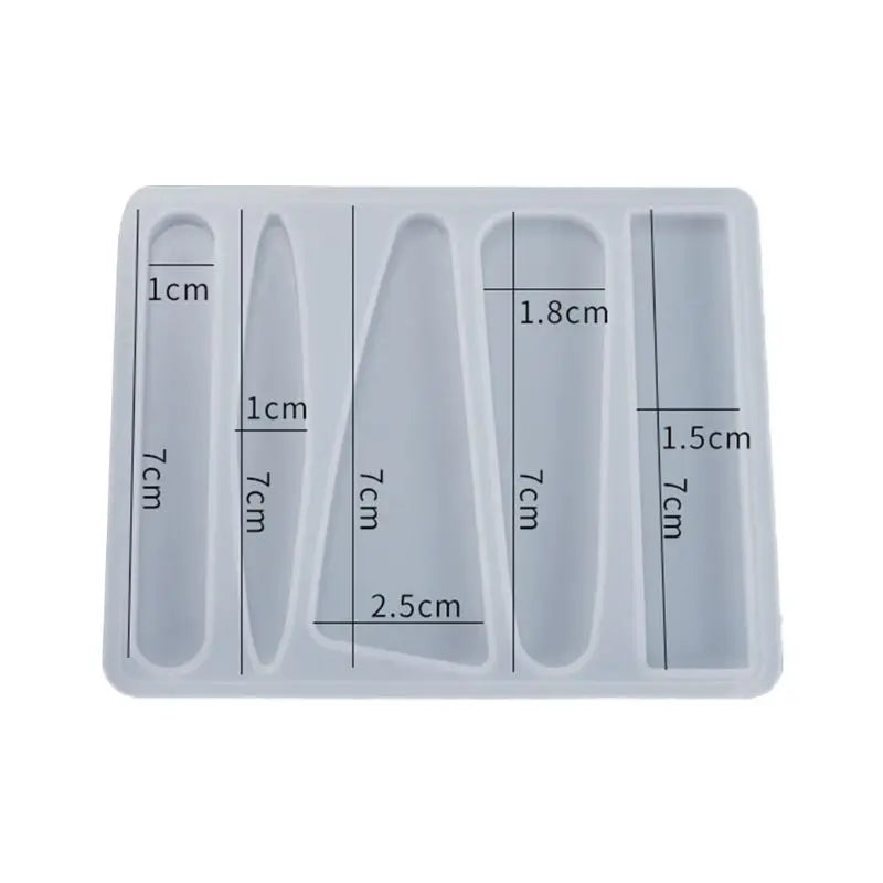 Resin Silicone Geometric Hair Clip Barrette Mold