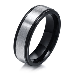 6MM Wide Men's Stainless Steel Wedding Band Ring, Matte Surface, US Size