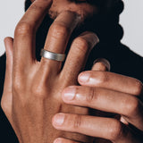 6MM Wide Men's Stainless Steel Wedding Band Ring, Matte Surface, US Size