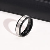 6MM Wide Men's Stainless Steel Wedding Band Ring, Matte Surface, US Size