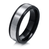 6MM Wide Men's Stainless Steel Wedding Band Ring, Matte Surface, US Size