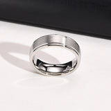 6MM Wide Men's Stainless Steel Wedding Band Ring, Matte Surface, US Size