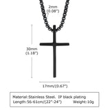 Stainless Steel Cross Pendant Collar, Christian Prayer Gift Jewelry