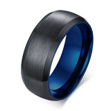 Men's Wedding Band 8mm Stainless Steel Matte Finish Comfort Fit