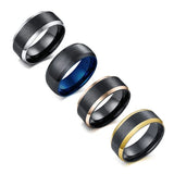 Men's Wedding Band 8mm Stainless Steel Matte Finish Comfort Fit