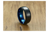 Men's Wedding Band 8mm Stainless Steel Matte Finish Comfort Fit