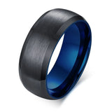 Men's Wedding Band 8mm Stainless Steel Matte Finish Comfort Fit
