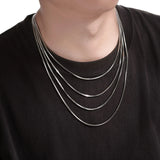 18K PVD Stainless Steel Snake Chain Necklace, Waterproof Flat Collar