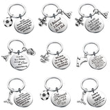 Sports Keychain Baseball Softball Hockey Skating Charm Key Chain