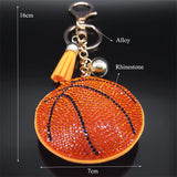 Basketball Keychain Rhinestone Souvenir Key Chain Car Bag Accessories K7364S05