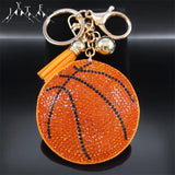 Basketball Keychain Rhinestone Souvenir Key Chain Car Bag Accessories K7364S05