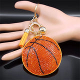 Basketball Keychain Rhinestone Souvenir Key Chain Car Bag Accessories K7364S05