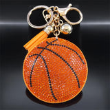 Basketball Keychain Rhinestone Souvenir Key Chain Car Bag Accessories K7364S05